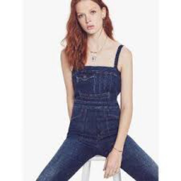 NWOT Mother The Pocket Hustler Denim Overall in Up Your Alley 32 - Picture 2 of 12